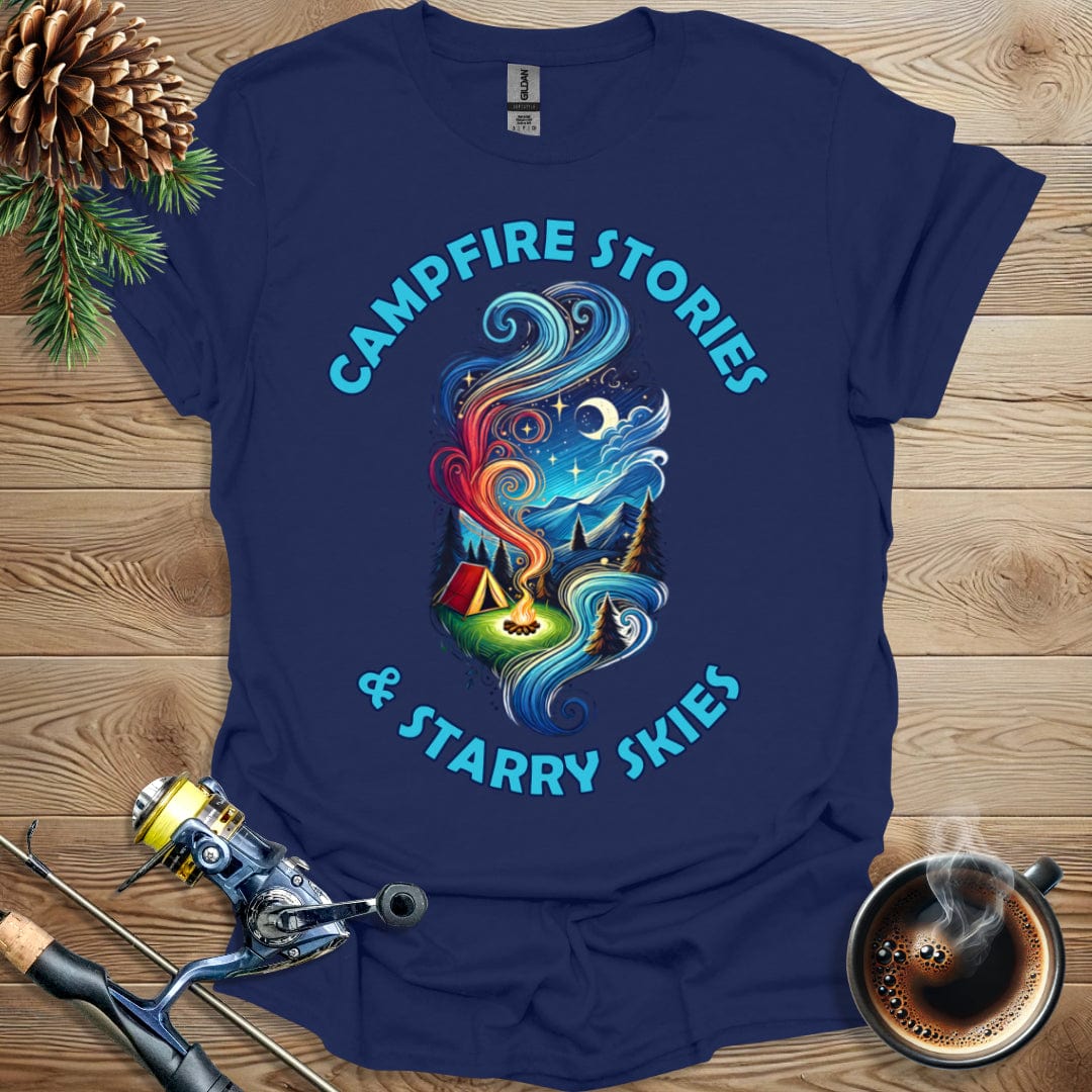 Printify T-Shirt Campfire Stories and Starry Skies T-Shirt