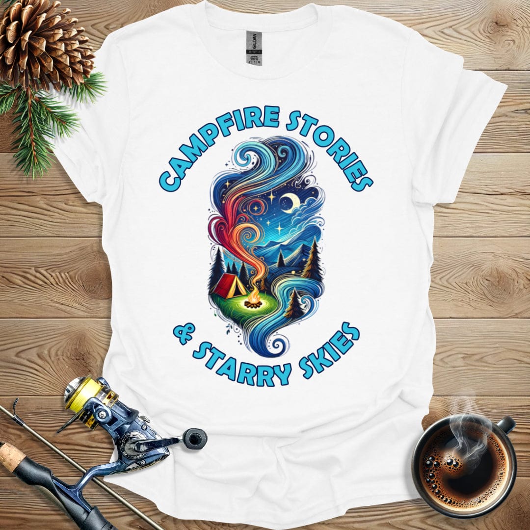 Printify T-Shirt Campfire Stories and Starry Skies T-Shirt