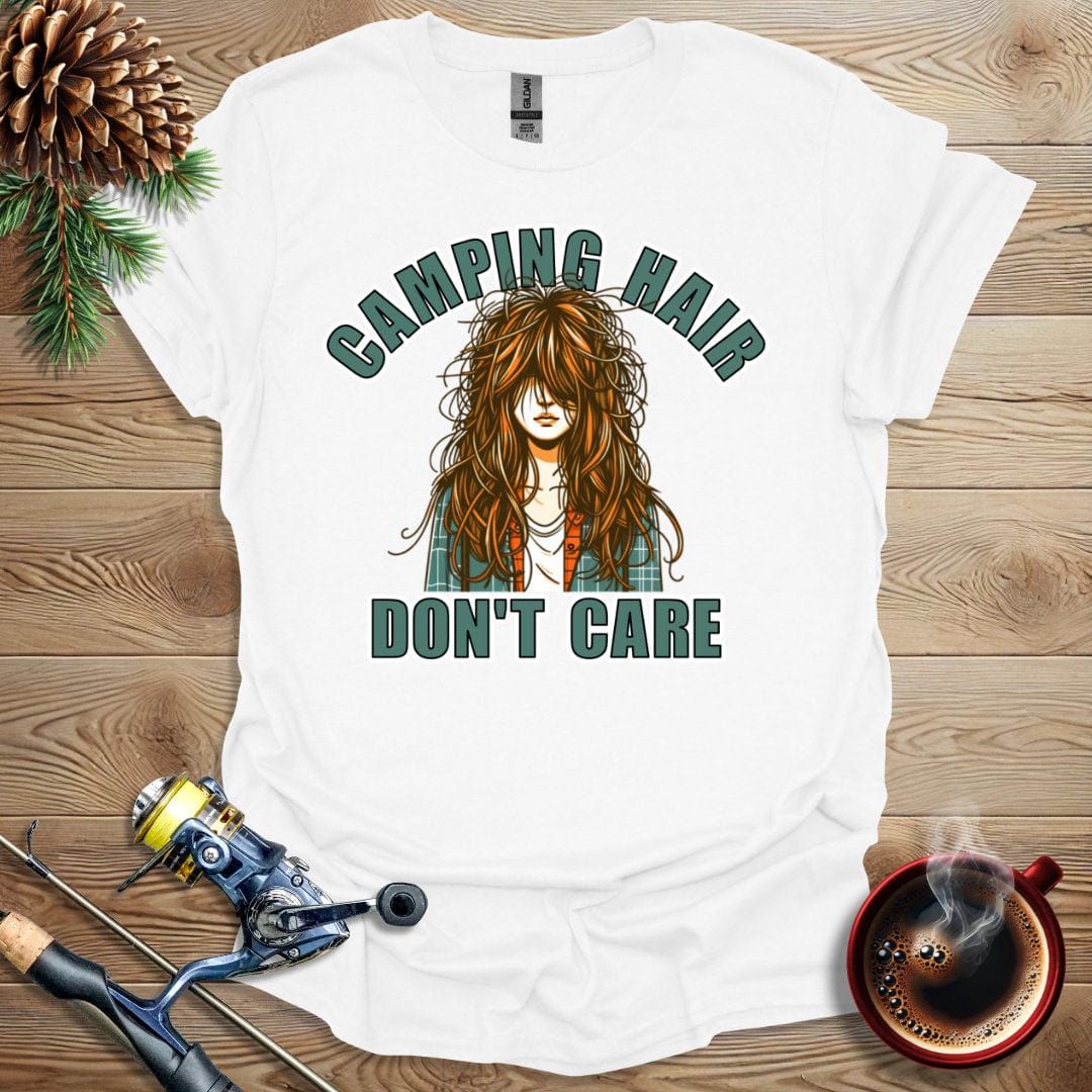 Printify T-Shirt Camping Hair Don't Care T-Shirt