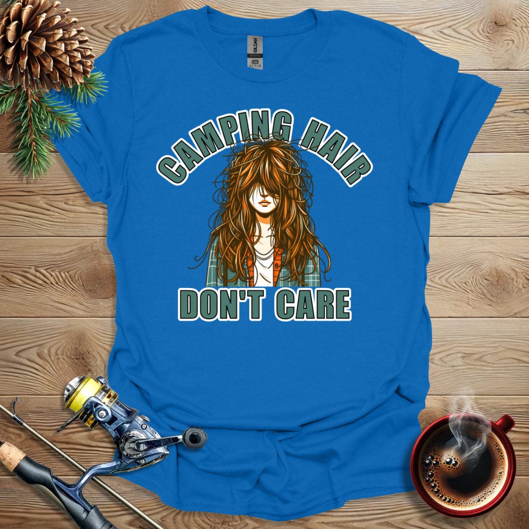 Printify T-Shirt Camping Hair Don't Care T-Shirt