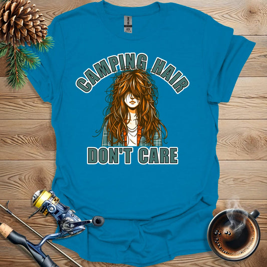 Printify T-Shirt Camping Hair Don't Care T-Shirt