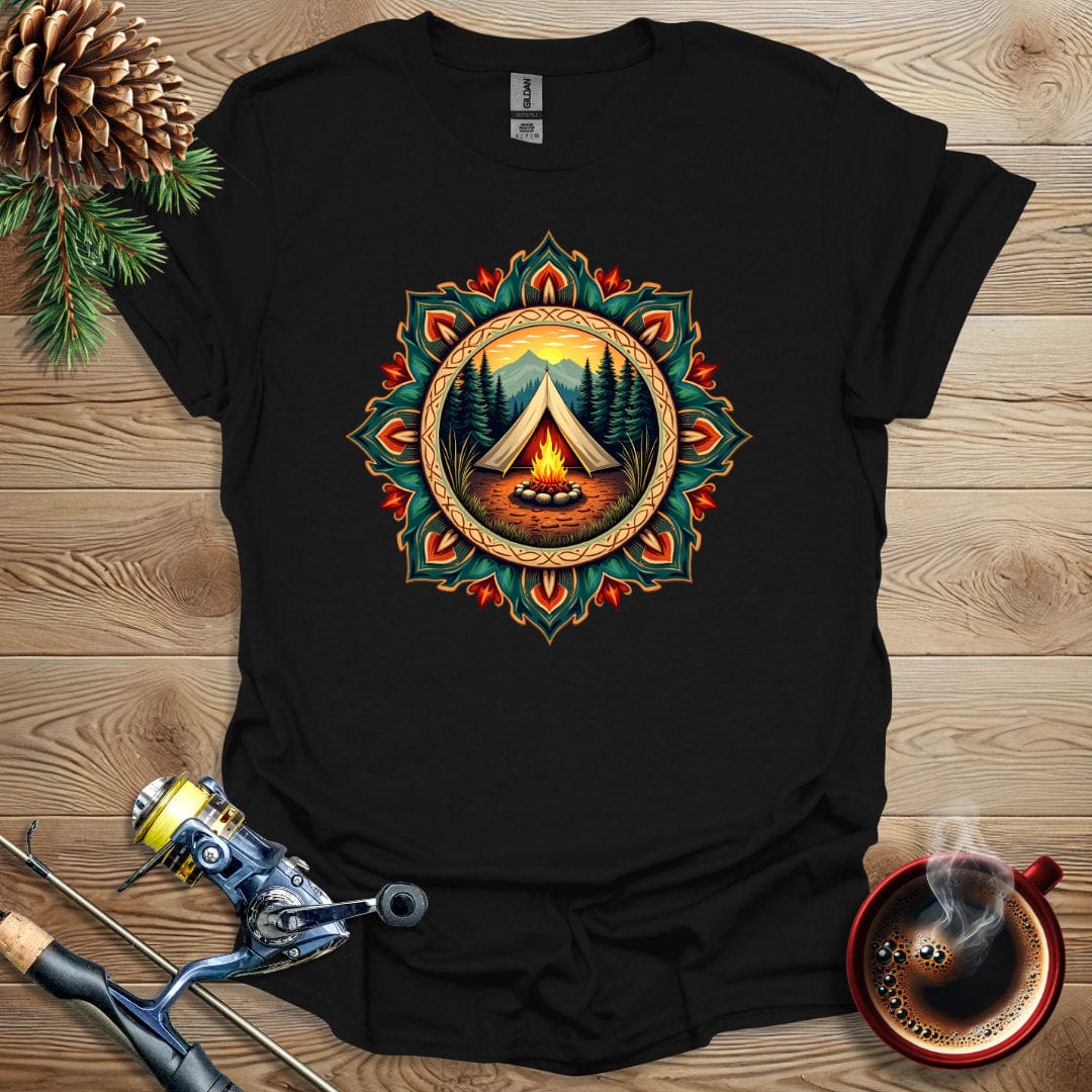 Printify T-Shirt Camping Tent Design T-Shirt