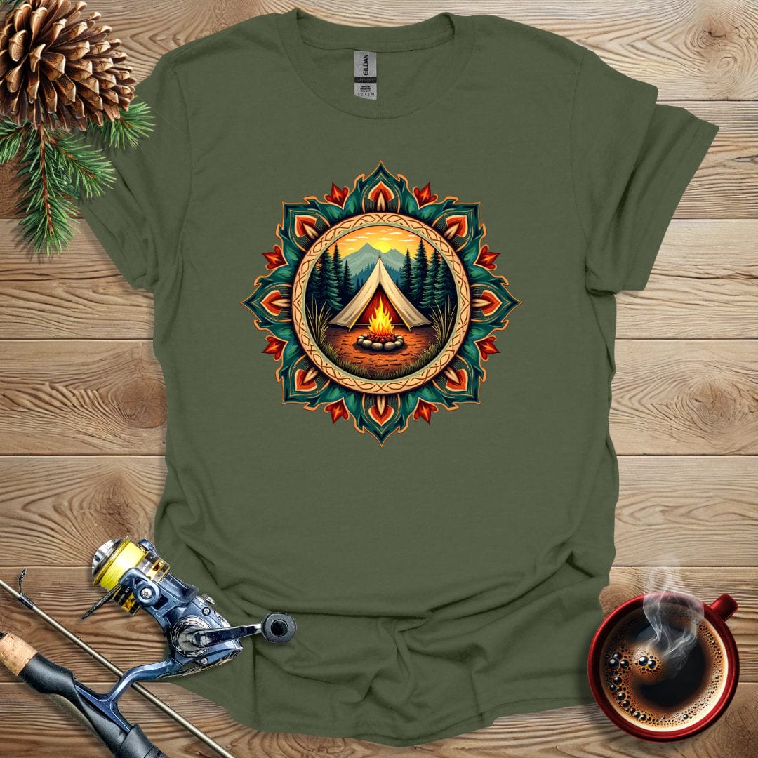 Printify T-Shirt Camping Tent Design T-Shirt