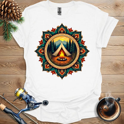 Printify T-Shirt Camping Tent Design T-Shirt