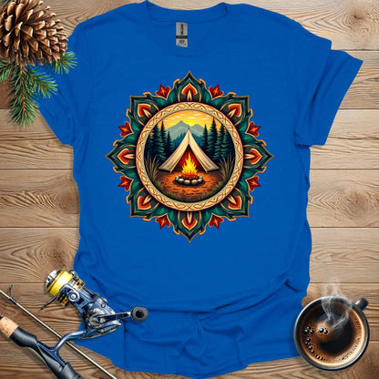 Printify T-Shirt Camping Tent Design T-Shirt