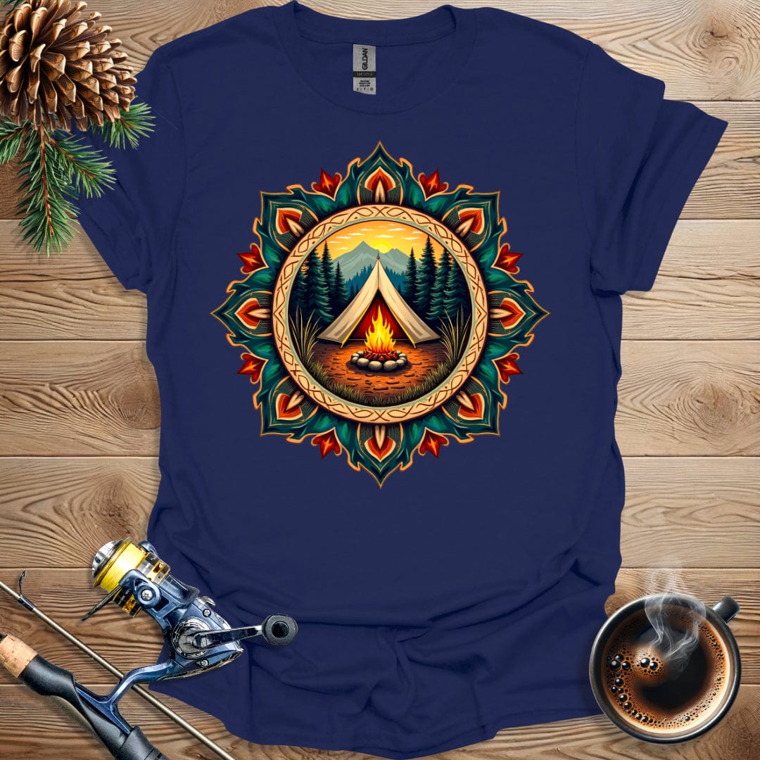 Printify T-Shirt Camping Tent Design T-Shirt