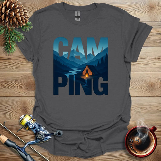 Printify T-Shirt Charcoal / S Cam-Ping T-Shirt