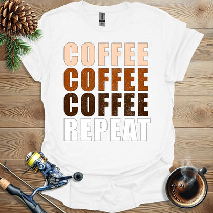 Printify T-Shirt Coffee Coffee Coffee Repeat T-Shirt