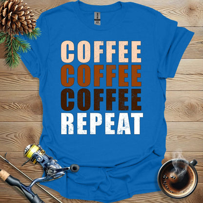 Printify T-Shirt Coffee Coffee Coffee Repeat T-Shirt