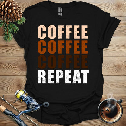 Printify T-Shirt Coffee Coffee Coffee Repeat T-Shirt