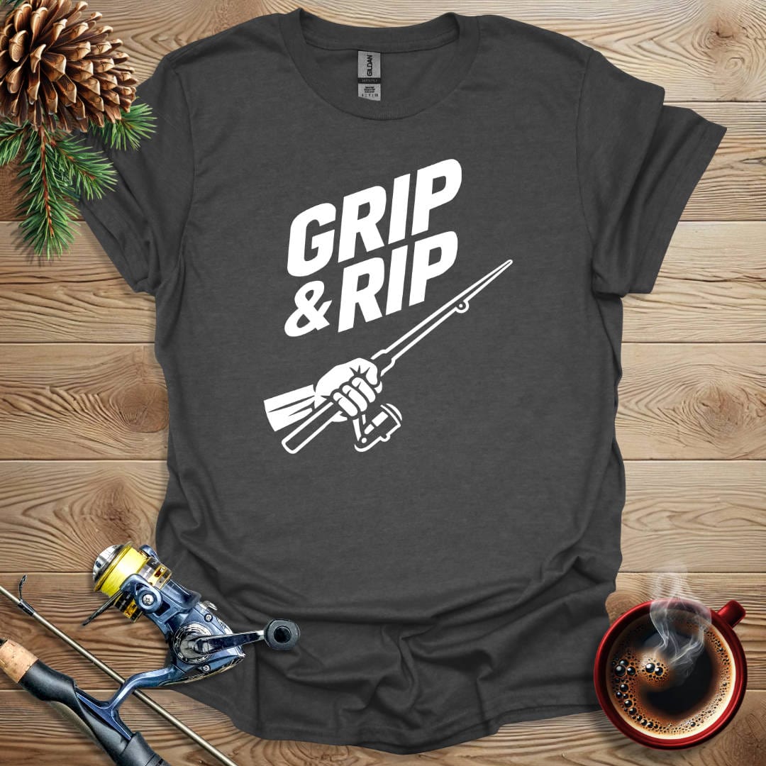 Printify T-Shirt Dark Heather / S Grip & Rip T-Shirt