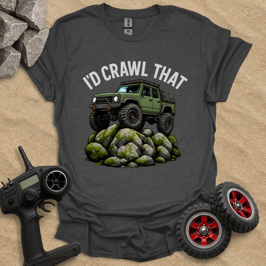 Printify T-Shirt Dark Heather / S I'd Crawl That - Rocks T-Shirt