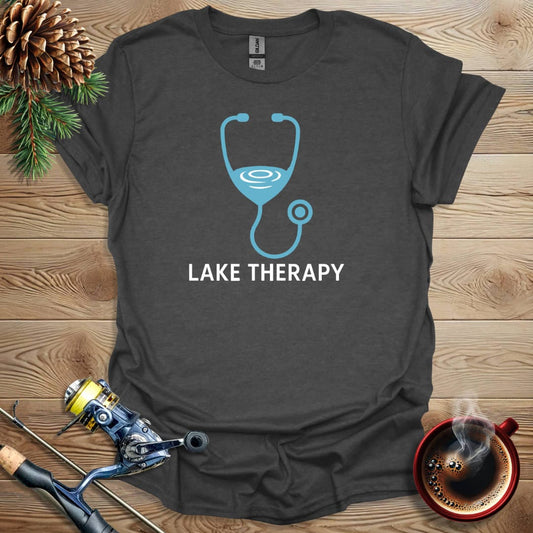 Printify T-Shirt Dark Heather / S Lake Therapy T-Shirt