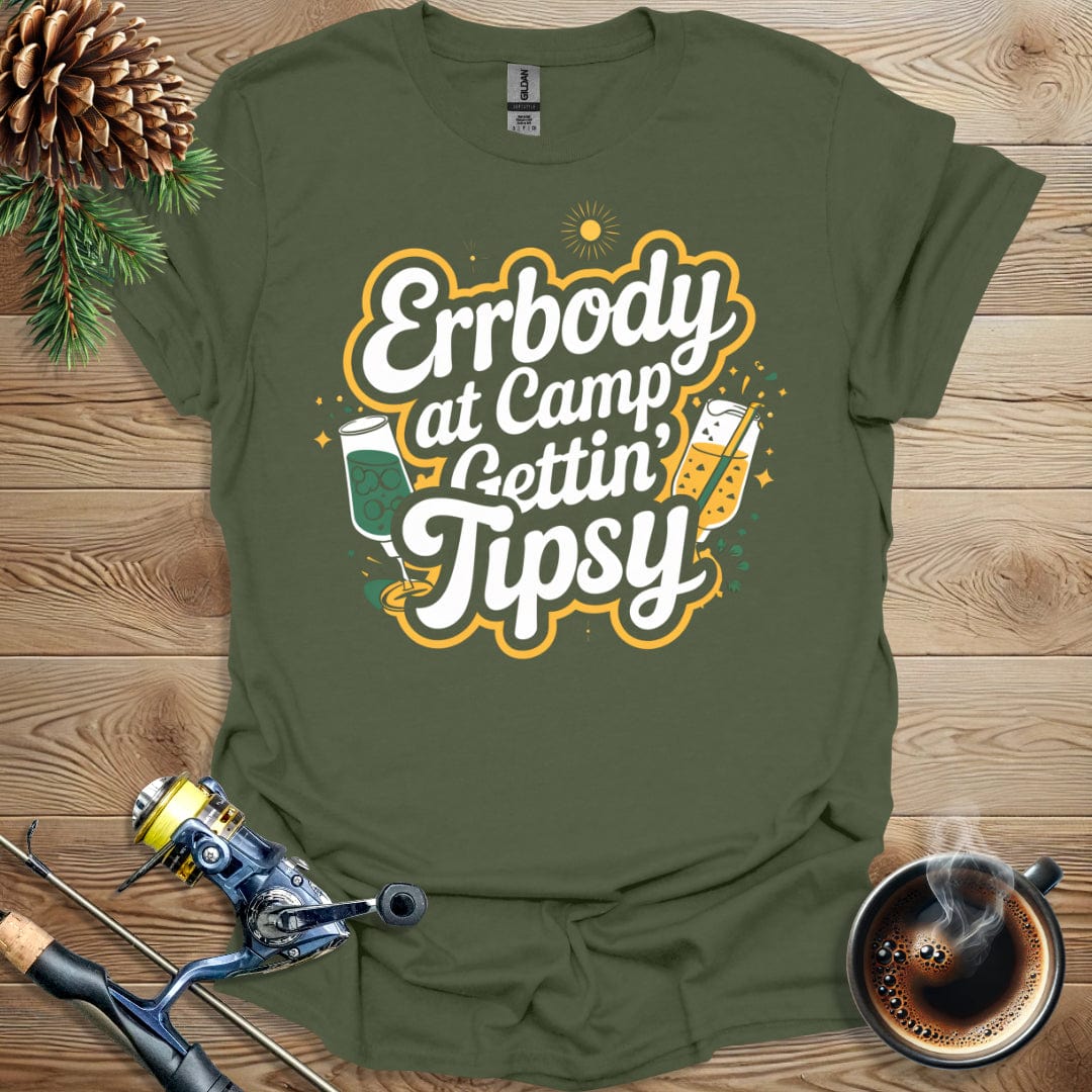 Printify T-Shirt Errbody At Camp Gettin Tipsy T-Shirt