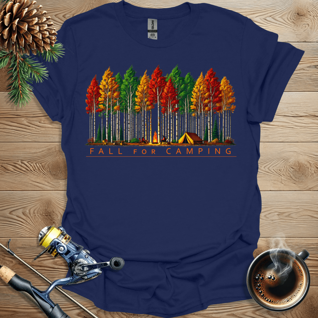 Printify T-Shirt Fall For Camping T-Shirt