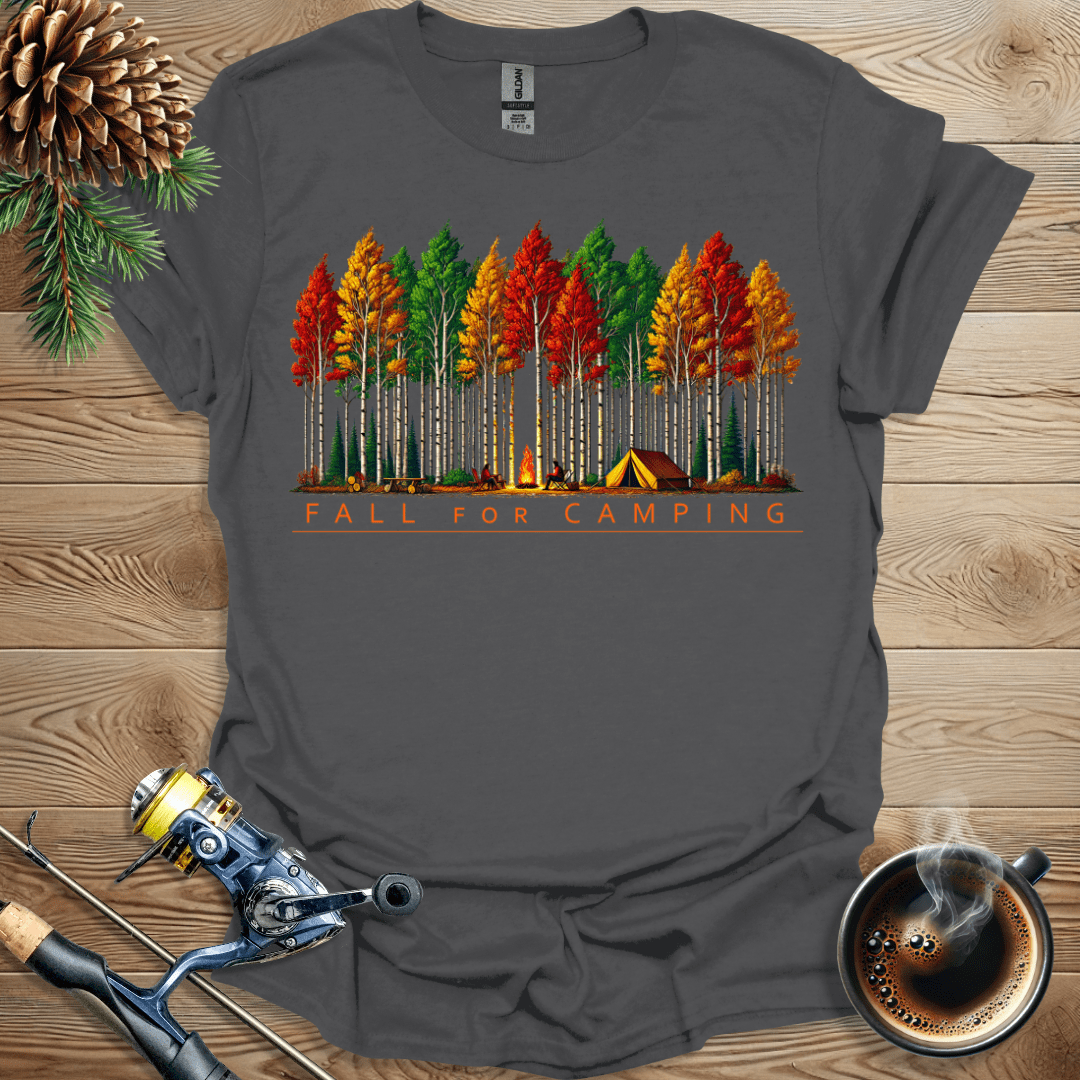 Printify T-Shirt Fall For Camping T-Shirt