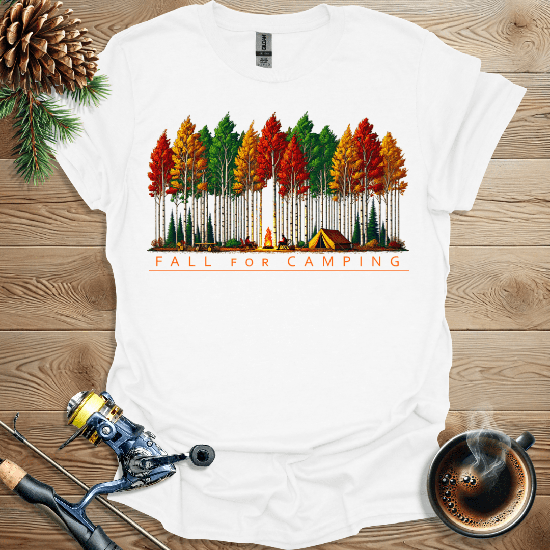 Printify T-Shirt Fall For Camping T-Shirt