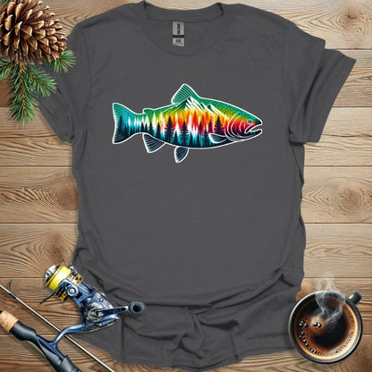 Printify T-Shirt Fish & Mountains T-Shirt