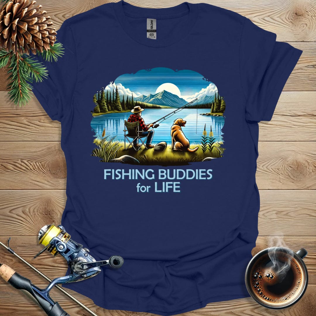 Printify T-Shirt Fishing Buddies For Life T-Shirt