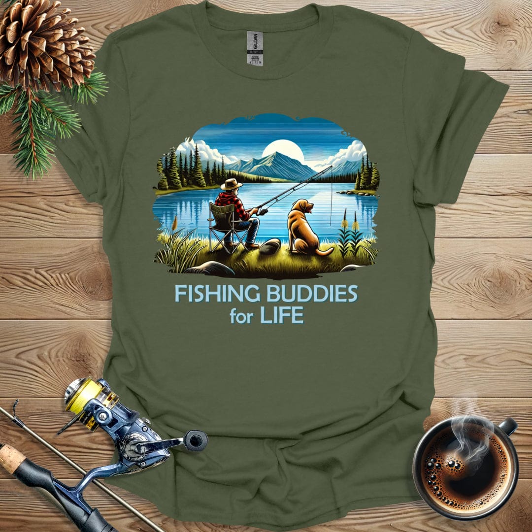 Printify T-Shirt Fishing Buddies For Life T-Shirt