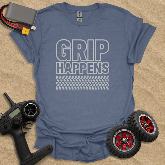 Printify T-Shirt Heather Indigo / S Grip Happens T-Shirt