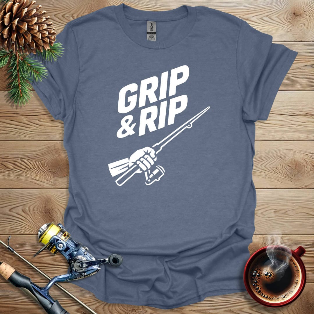 Printify T-Shirt Heather Indigo / S Grip & Rip T-Shirt