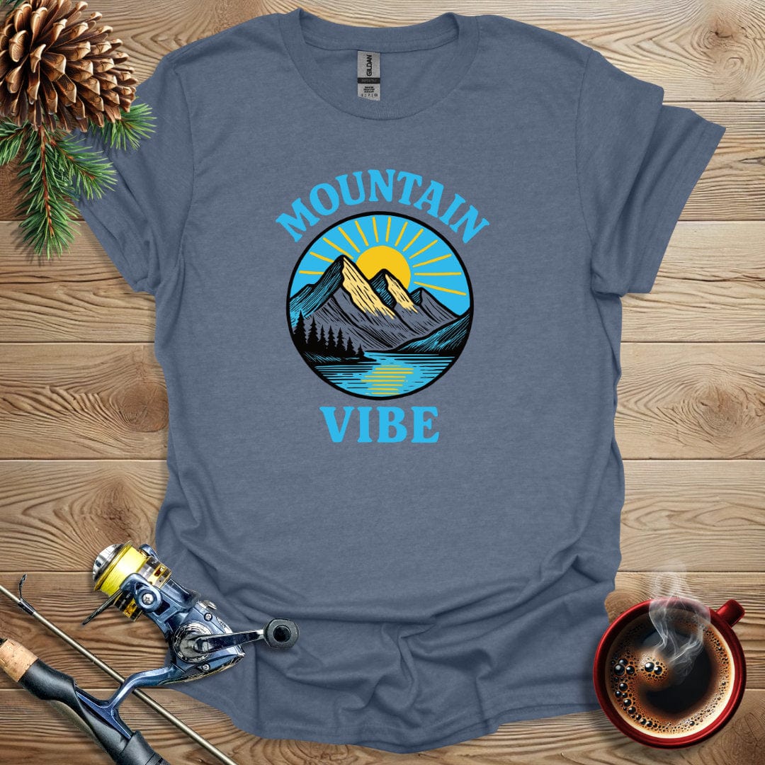 Printify T-Shirt Heather Indigo / S Mountain Vibe T-Shirt