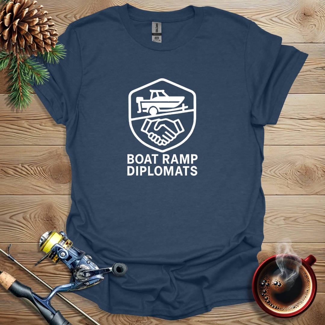 Printify T-Shirt Heather Navy / S Boat Ramp Diplomats T-Shirt