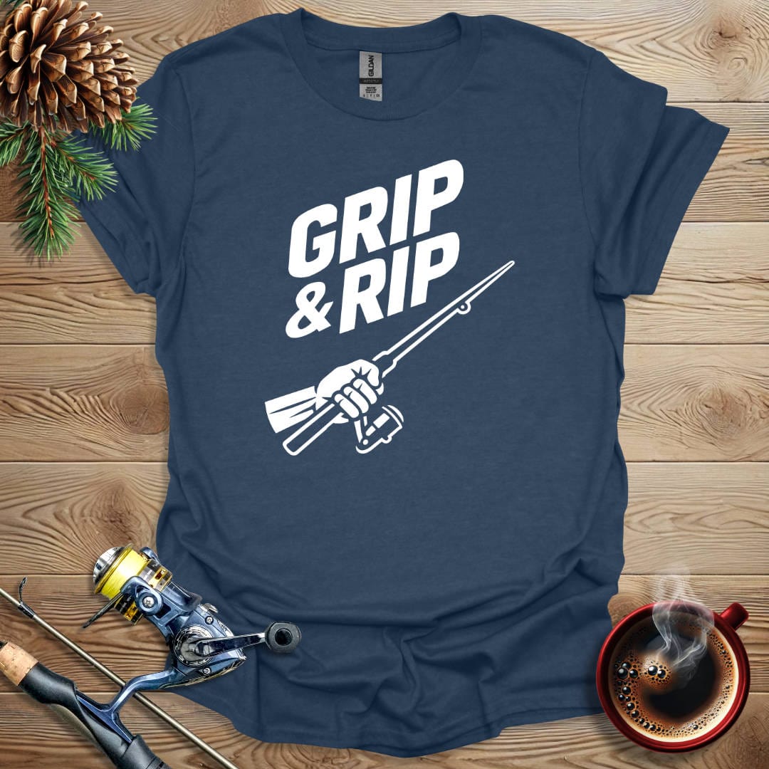 Printify T-Shirt Heather Navy / S Grip & Rip T-Shirt