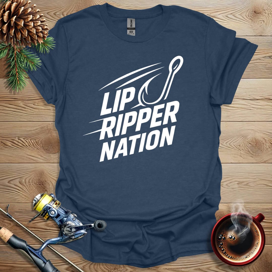 Printify T-Shirt Heather Navy / S Lip Ripper Nation T-Shirt