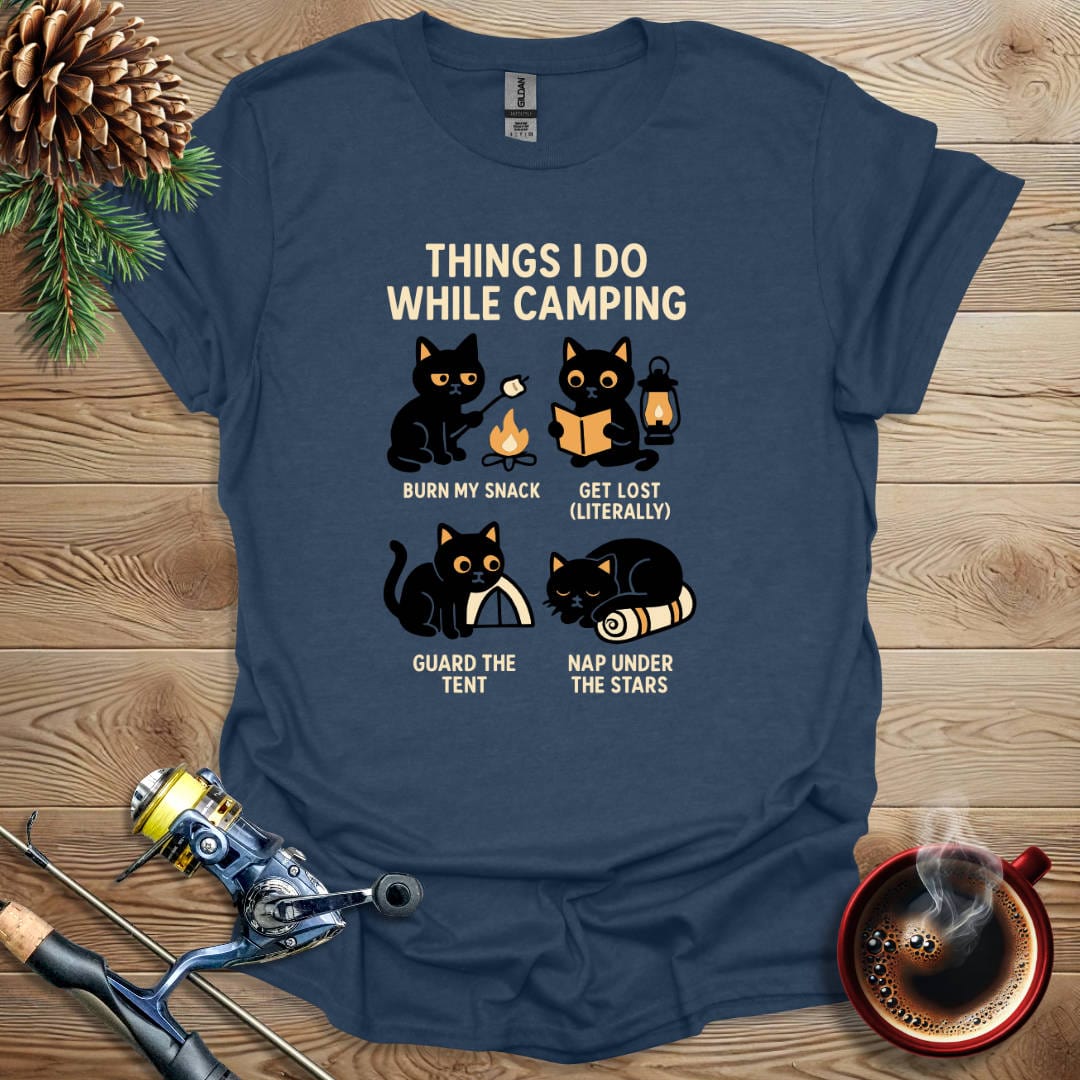Printify T-Shirt Heather Navy / S Thing I Do While Camping T-Shirt