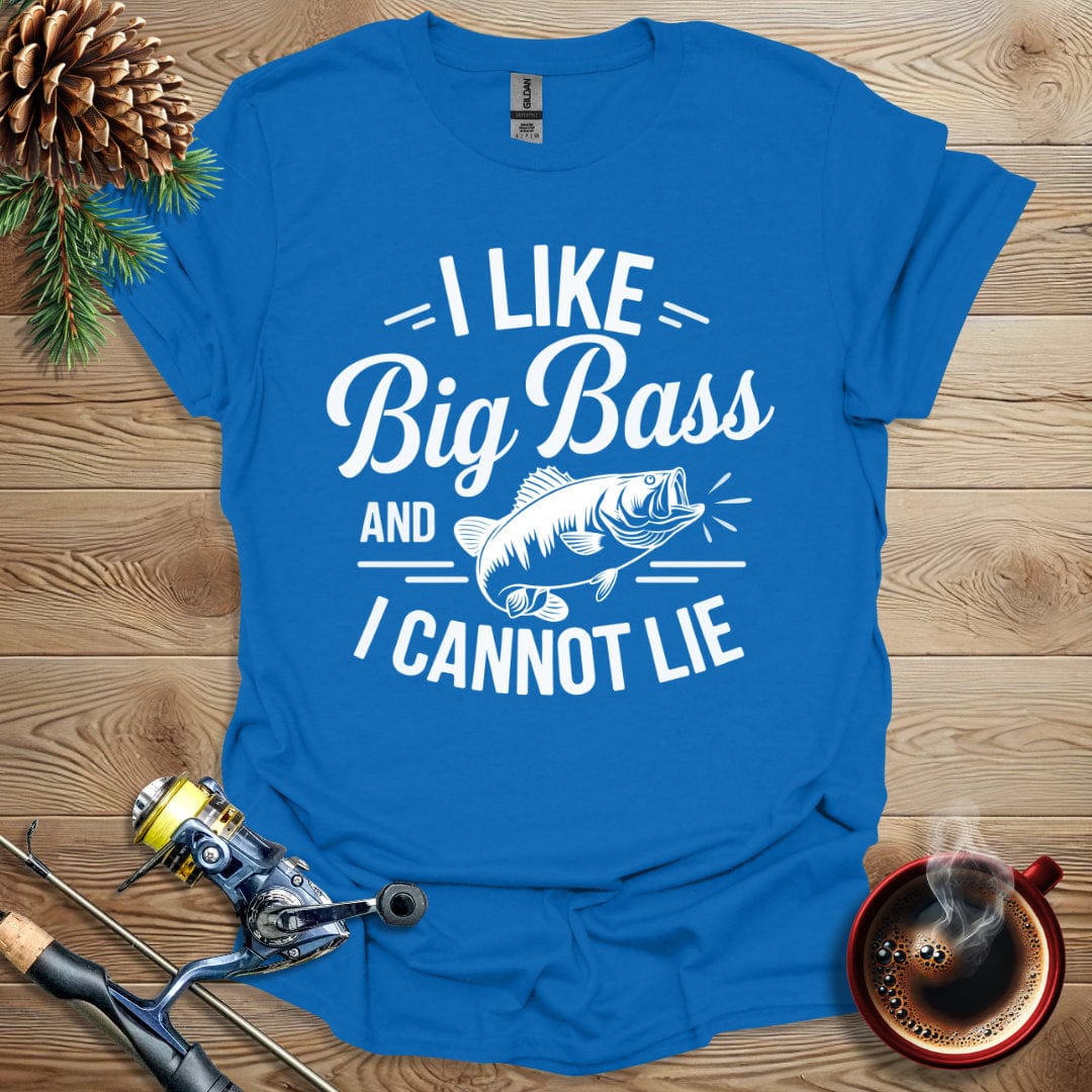 Printify T-Shirt I Like Big Bass And I Cannot Lie T-Shirt
