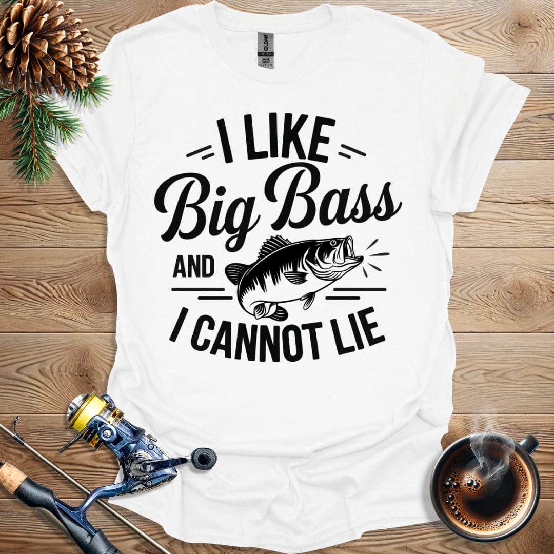 Printify T-Shirt I Like Big Bass And I Cannot Lie T-Shirt