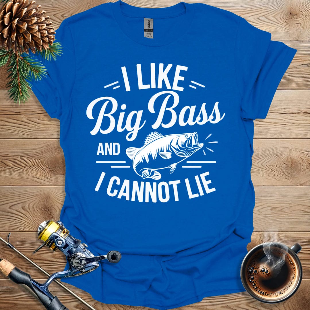 Printify T-Shirt I Like Big Bass And I Cannot Lie T-Shirt