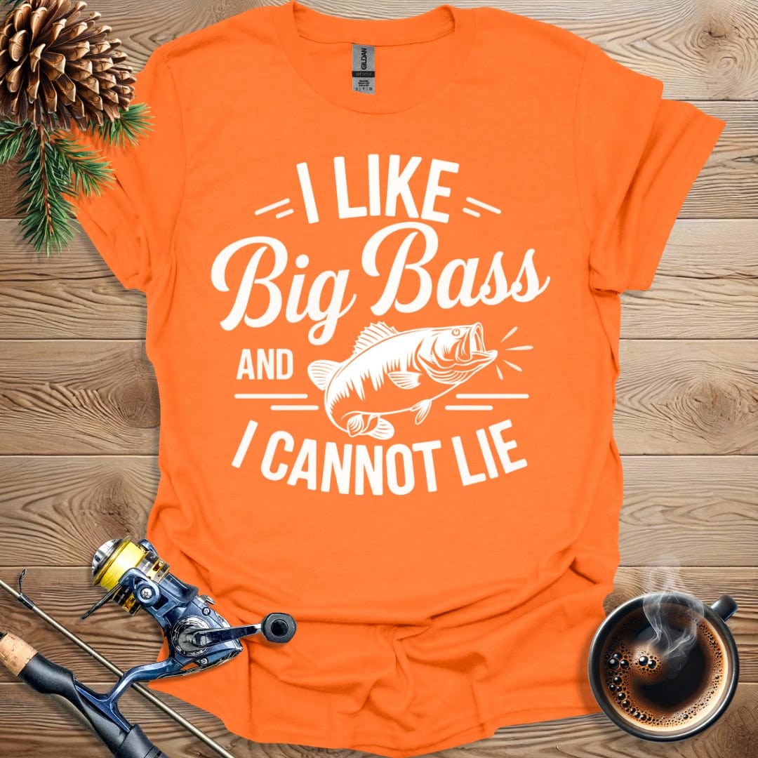 Printify T-Shirt I Like Big Bass And I Cannot Lie T-Shirt