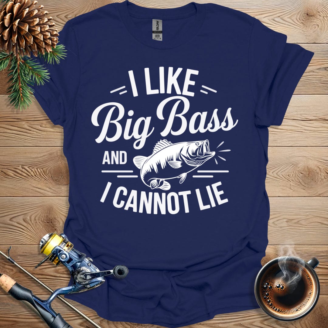 Printify T-Shirt I Like Big Bass And I Cannot Lie T-Shirt