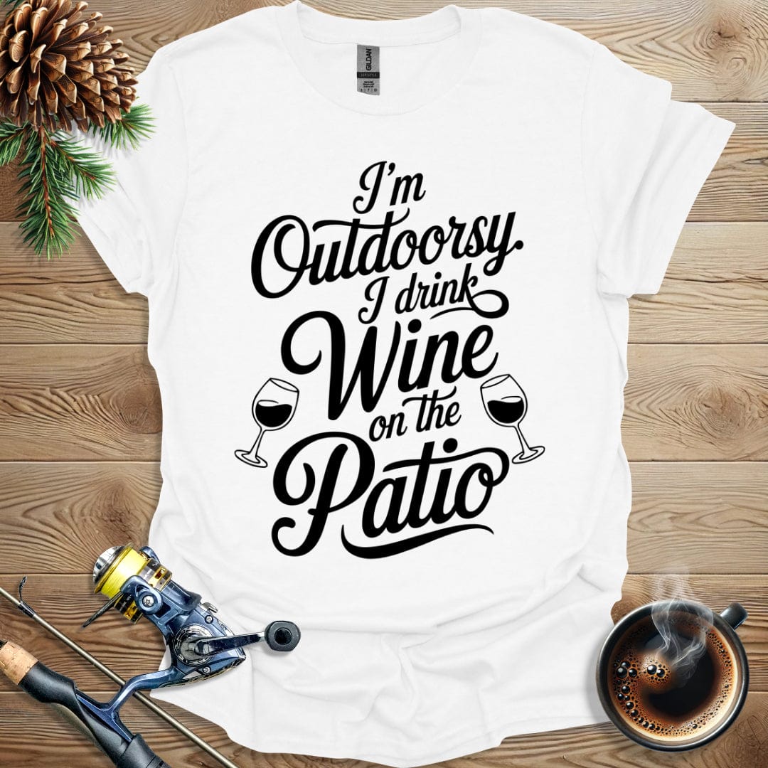 Printify T-Shirt I'm Outdoorsy - Wine Patio T-Shirt