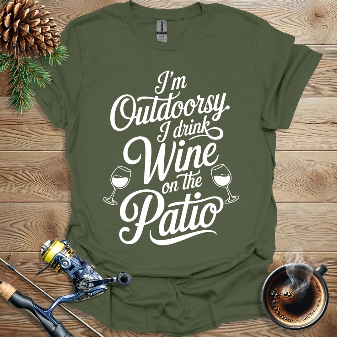 Printify T-Shirt I'm Outdoorsy - Wine Patio T-Shirt