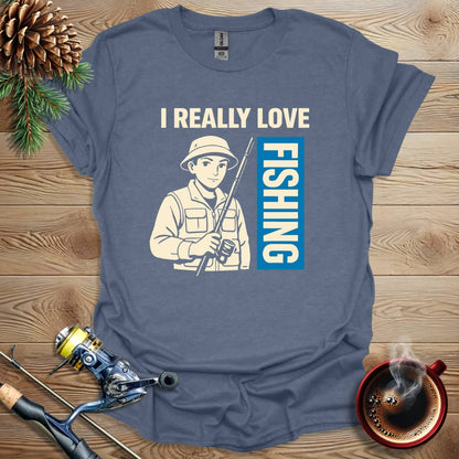 Printify T-Shirt I Really Love Fishing T-Shirt