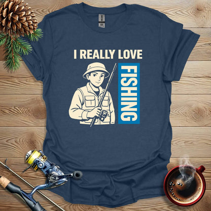 Printify T-Shirt I Really Love Fishing T-Shirt