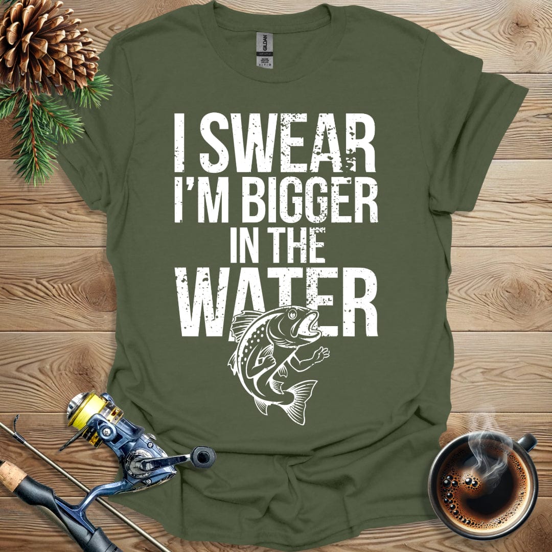 Printify T-Shirt I Swear I'm Bigger in the Water T-Shirt