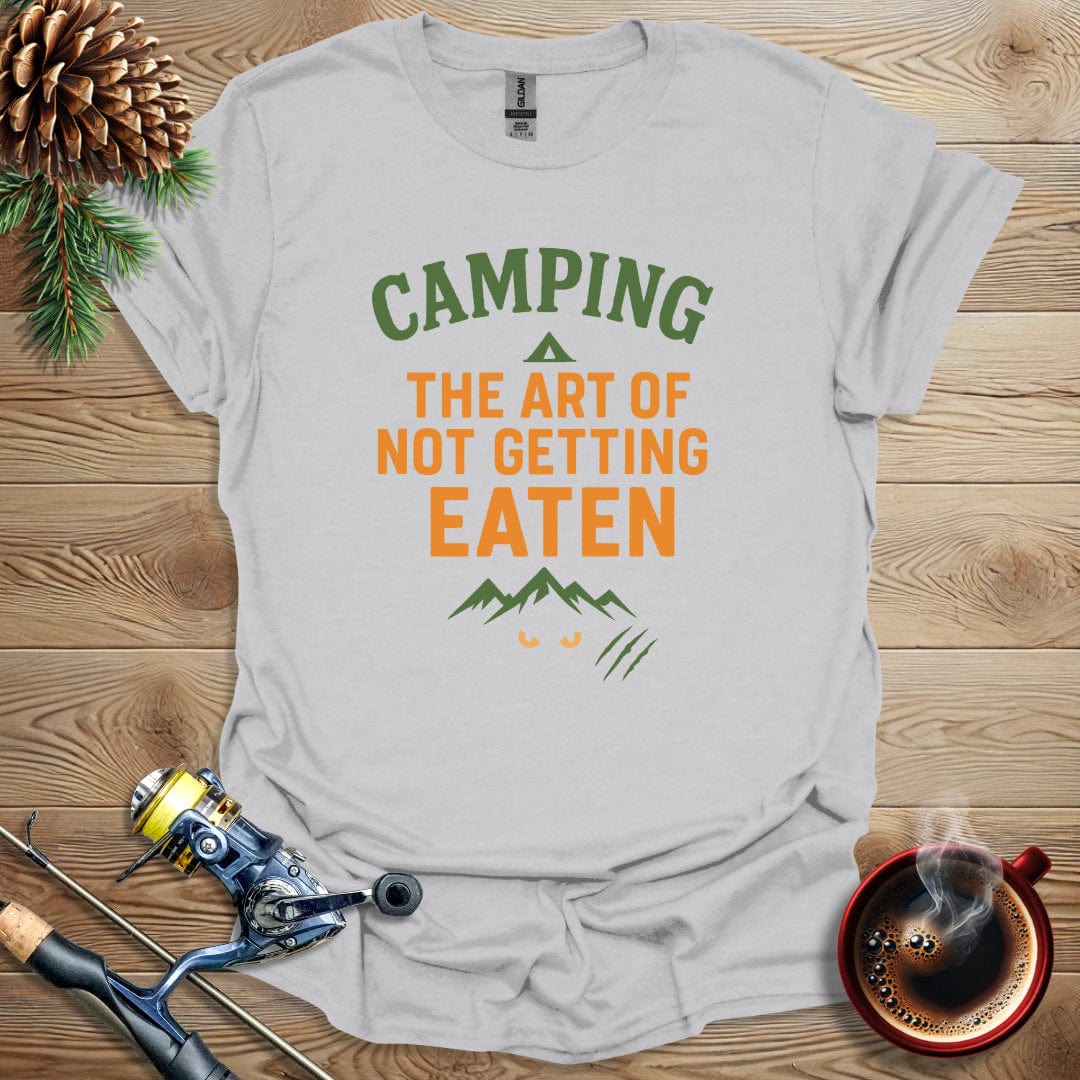 Printify T-Shirt Ice Grey / S Camping - The Art of Not Getting Eaten T-Shirt