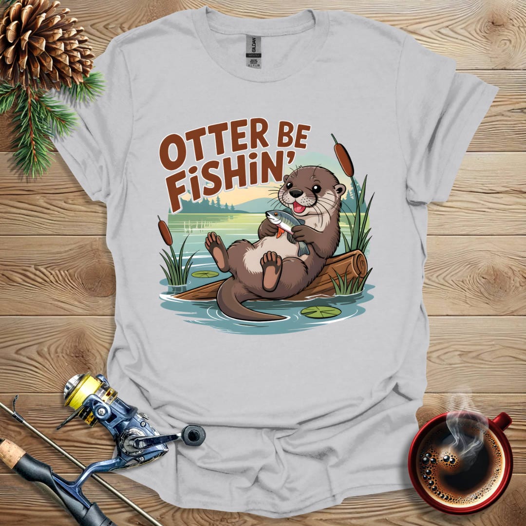 Printify T-Shirt Ice Grey / S Otter Be Fishin' T-Shirt