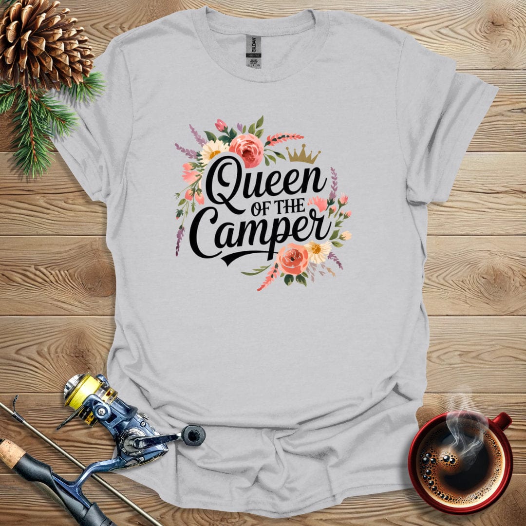 Printify T-Shirt Ice Grey / S Queen of the Camper T-Shirt