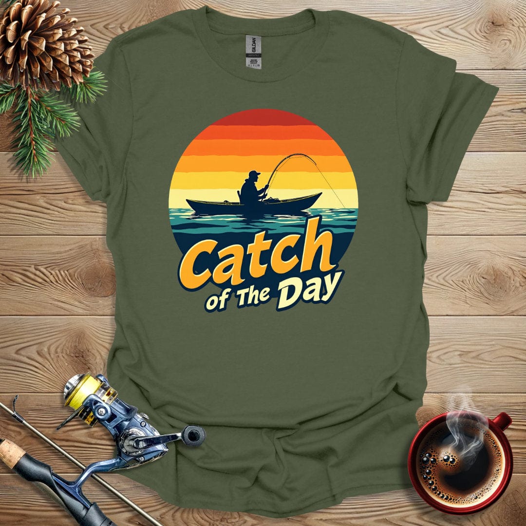 Printify T-Shirt Military Green / S Catch Of The Day T-Shirt