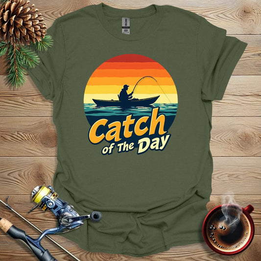 Printify T-Shirt Military Green / S Catch Of The Day T-Shirt