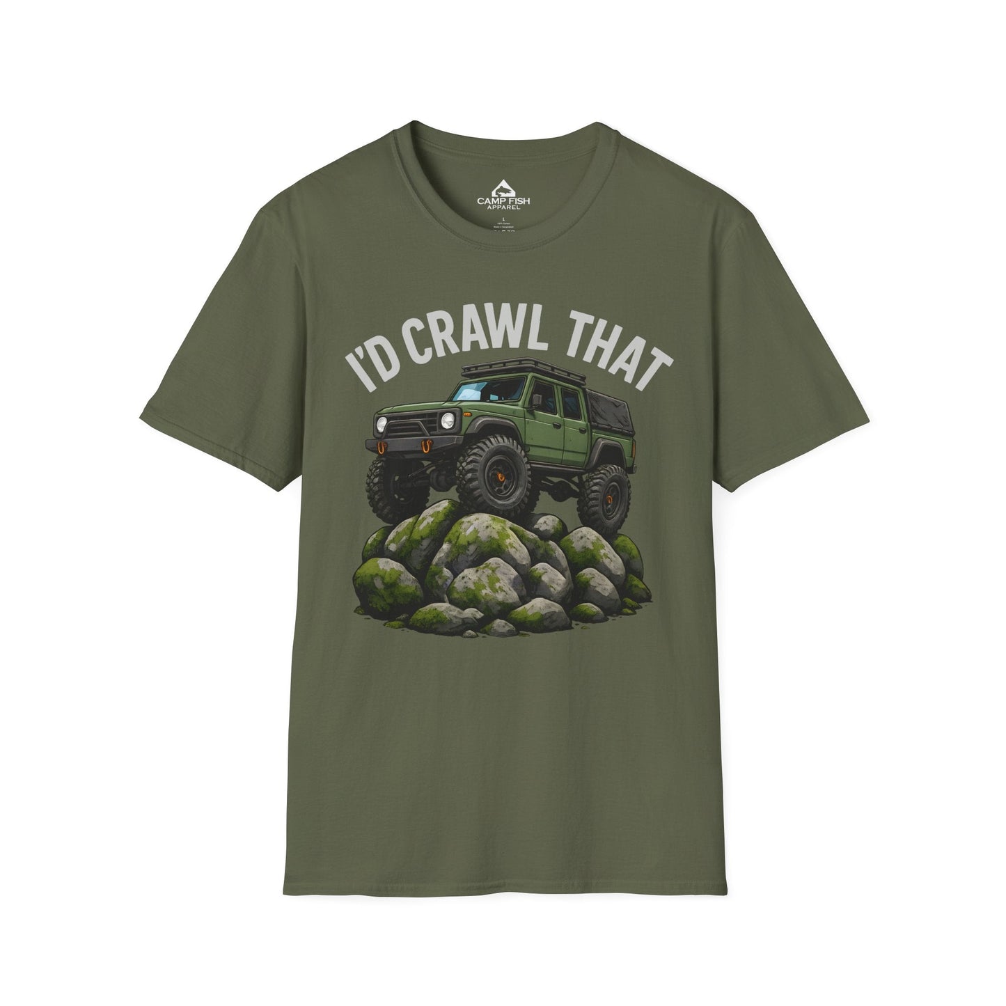 Printify T-Shirt Military Green / S I'd Crawl That - Rocks T-Shirt