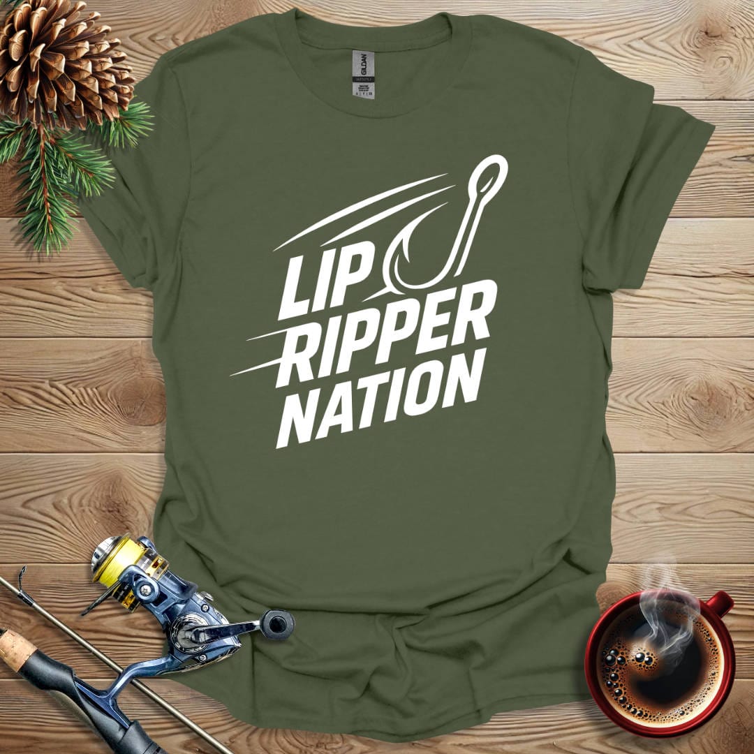 Printify T-Shirt Military Green / S Lip Ripper Nation T-Shirt