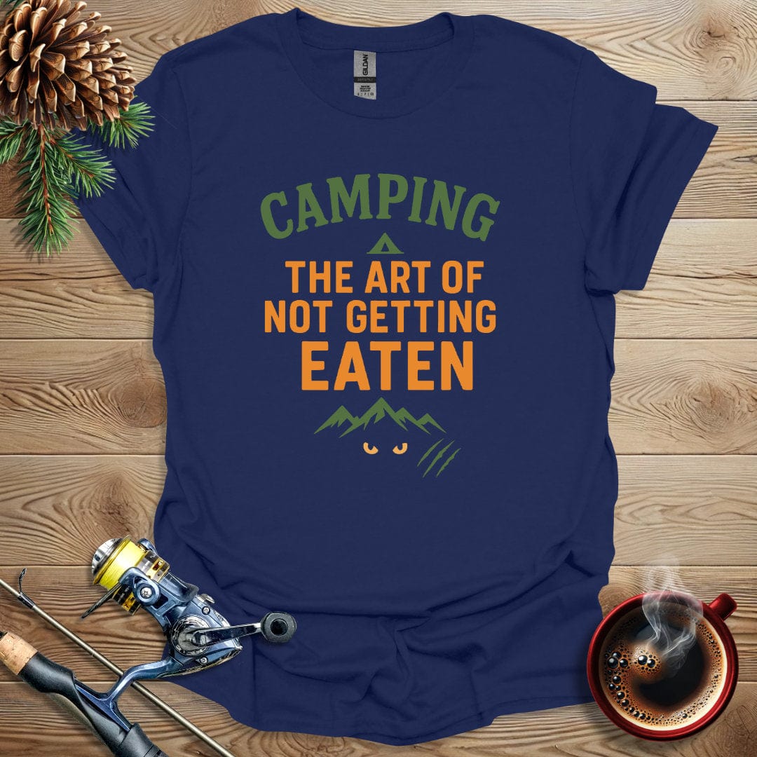 Printify T-Shirt Navy / S Camping - The Art of Not Getting Eaten T-Shirt