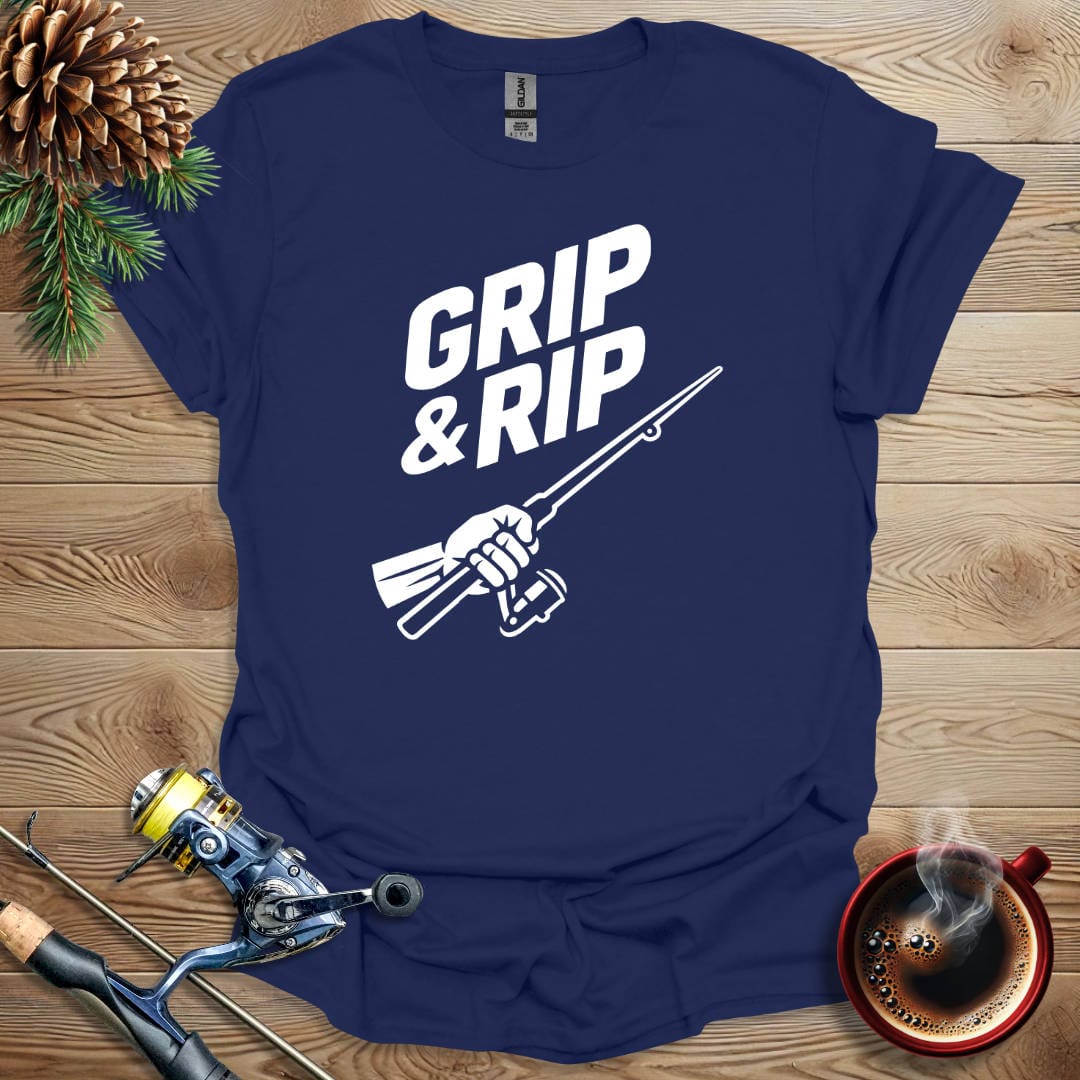 Printify T-Shirt Navy / S Grip & Rip T-Shirt